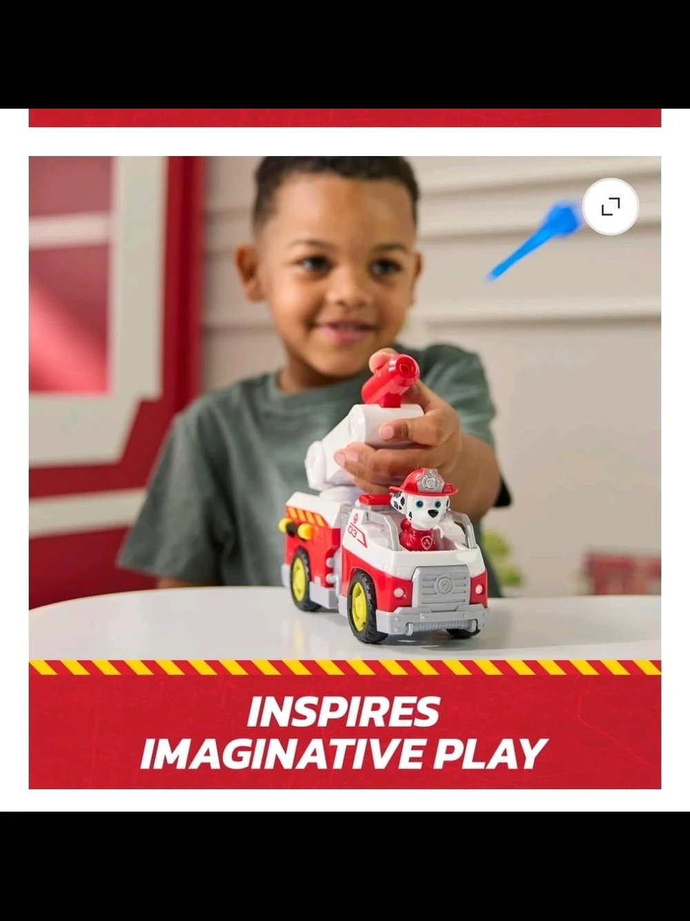 PAW Patrol Fire Rescue: Marshall's Rescue Fire Engine with Figure, Launcher & Ac